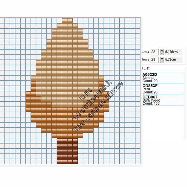 Albero autunno schema perline da stirare hama beads amazon 16x28