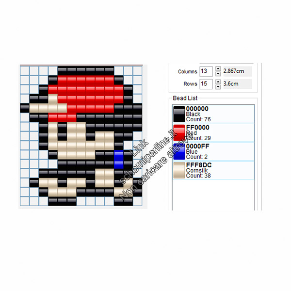 Ash schemi pyssla gratis dei Pokemon 13x15
