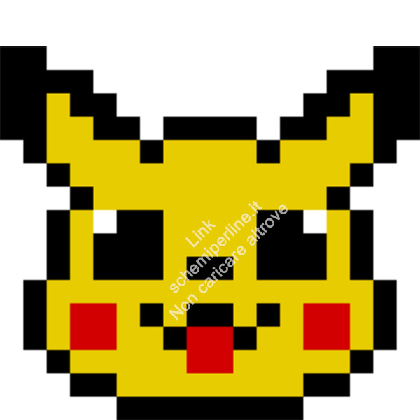 Biglietto d Amore Pokemon Pikachu in pyssla 16x16