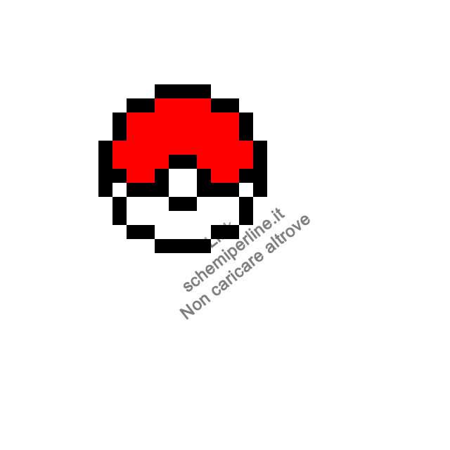 Biglietto d Amore Pokemon Pokeball in pyssla 12x12