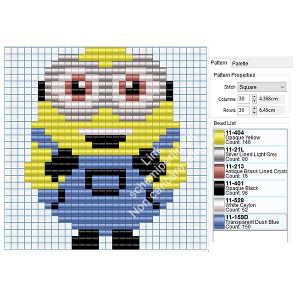 Bob dei Minions immagine pyssla gratis 30x30