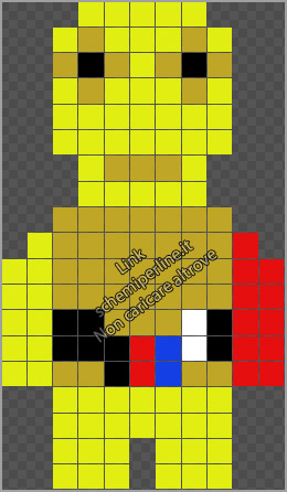 C 3PO personaggio Star Wars schema gratis pyssla hama beads 11x19