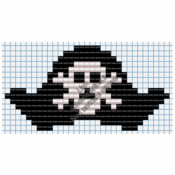 Cappello dei pirati schema perline da stirare pyssla tiger amazon 31x16