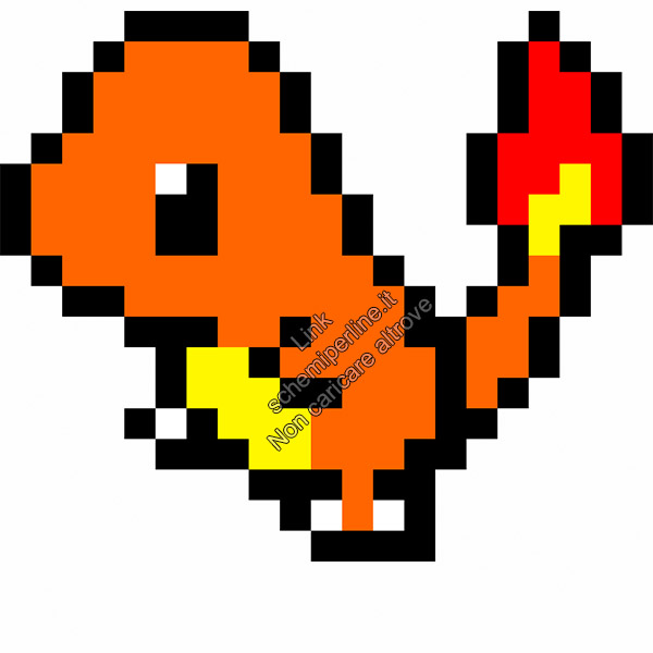 Charmander schema pyssla gratis 21x18