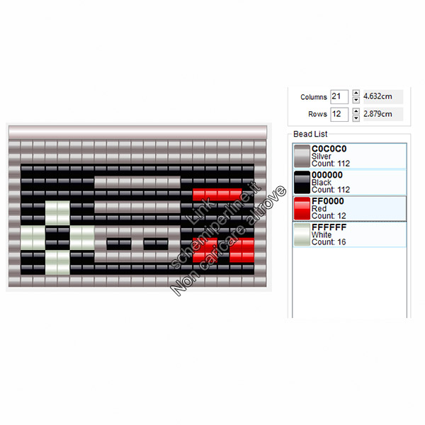 Controller della NES schemi perline da stirare pyssla di videogiochi 21x12