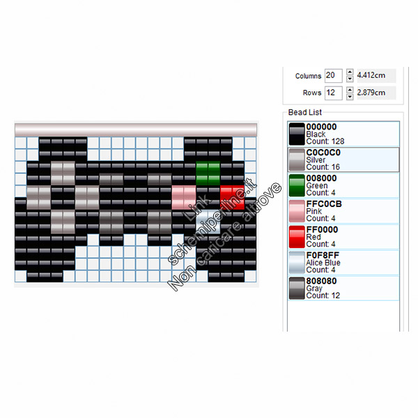 Controller pad joystick della PS3 PlayStation 3 schema pyssla hama beads 20x12