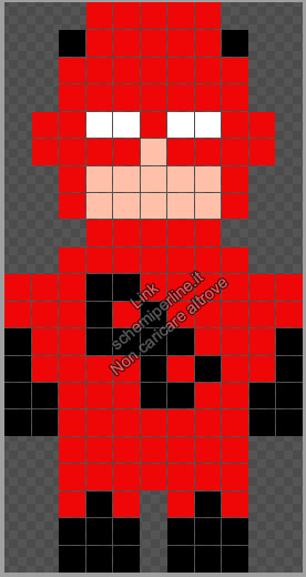 Daredevil schemi perline da stirare Pyssla Hama Beads Supereroi Marvel 11x21