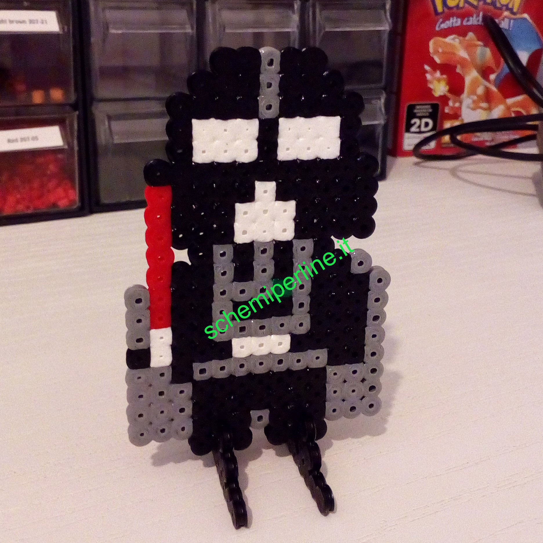 Darth Fener personaggio Star Wars foto lavoro perline da stirare Pyssla Hama 1