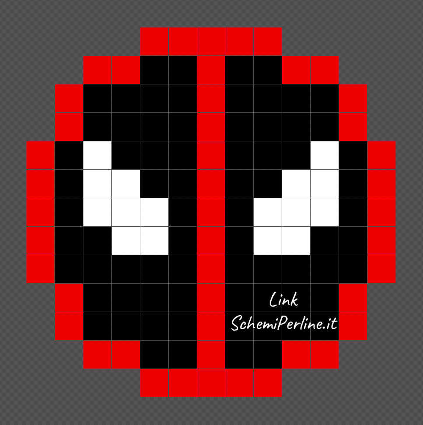 Deadpool schemi pyssla supereroi 13x13