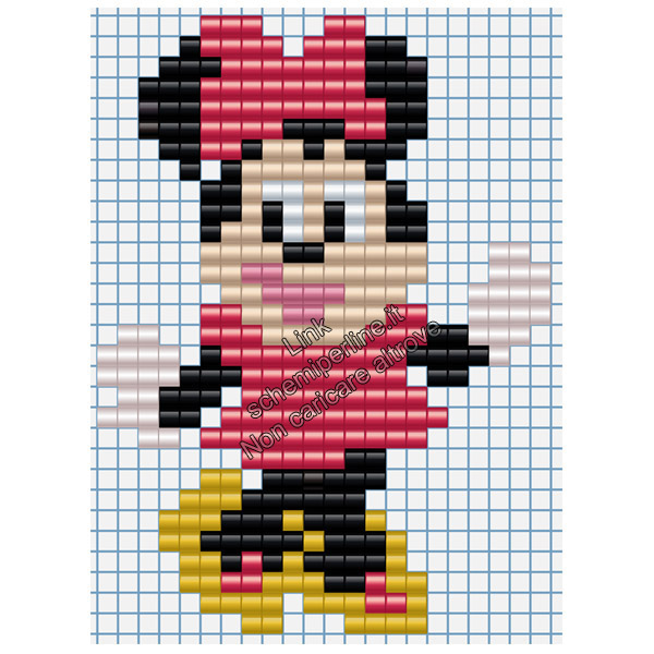 Disney Minni schema perline da stirare Pyssla per bambini 22x31