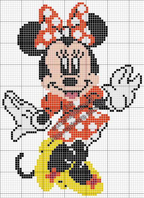 Disney Minnie schema perline da stirare Pyssla grande 65x89
