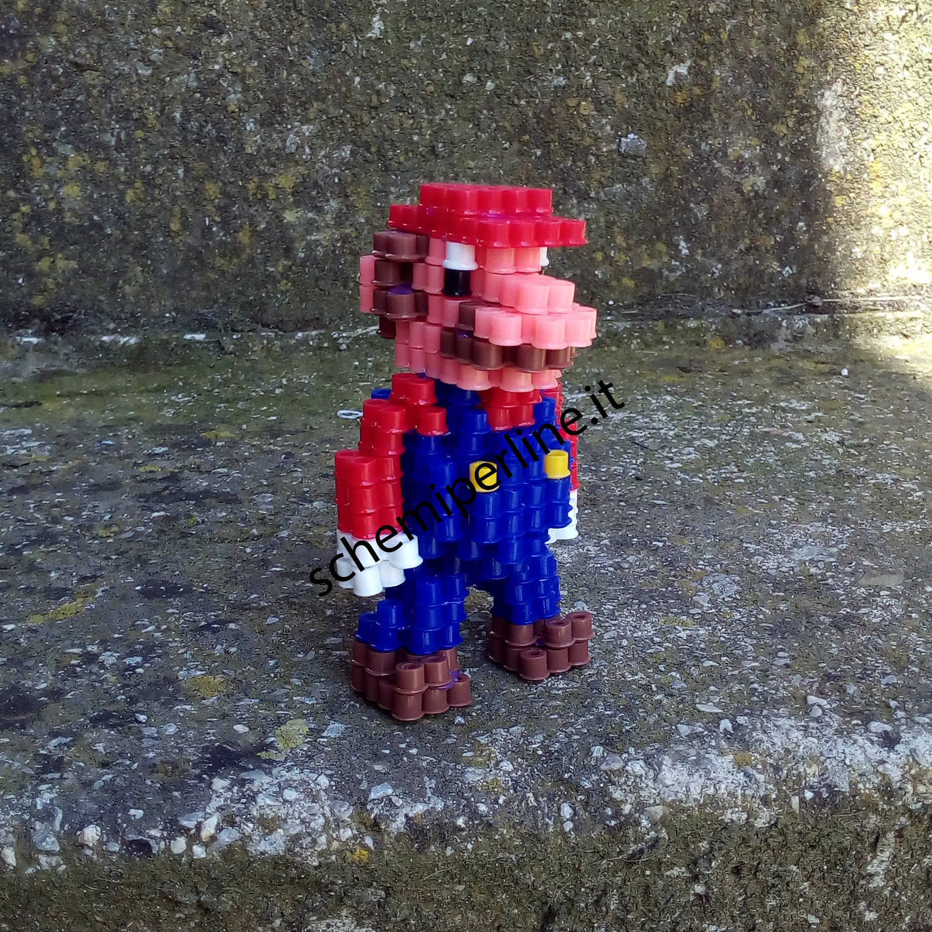 Foto del lavoro Super Mario Bros in 3D con le perline da stirare Pyssla 3