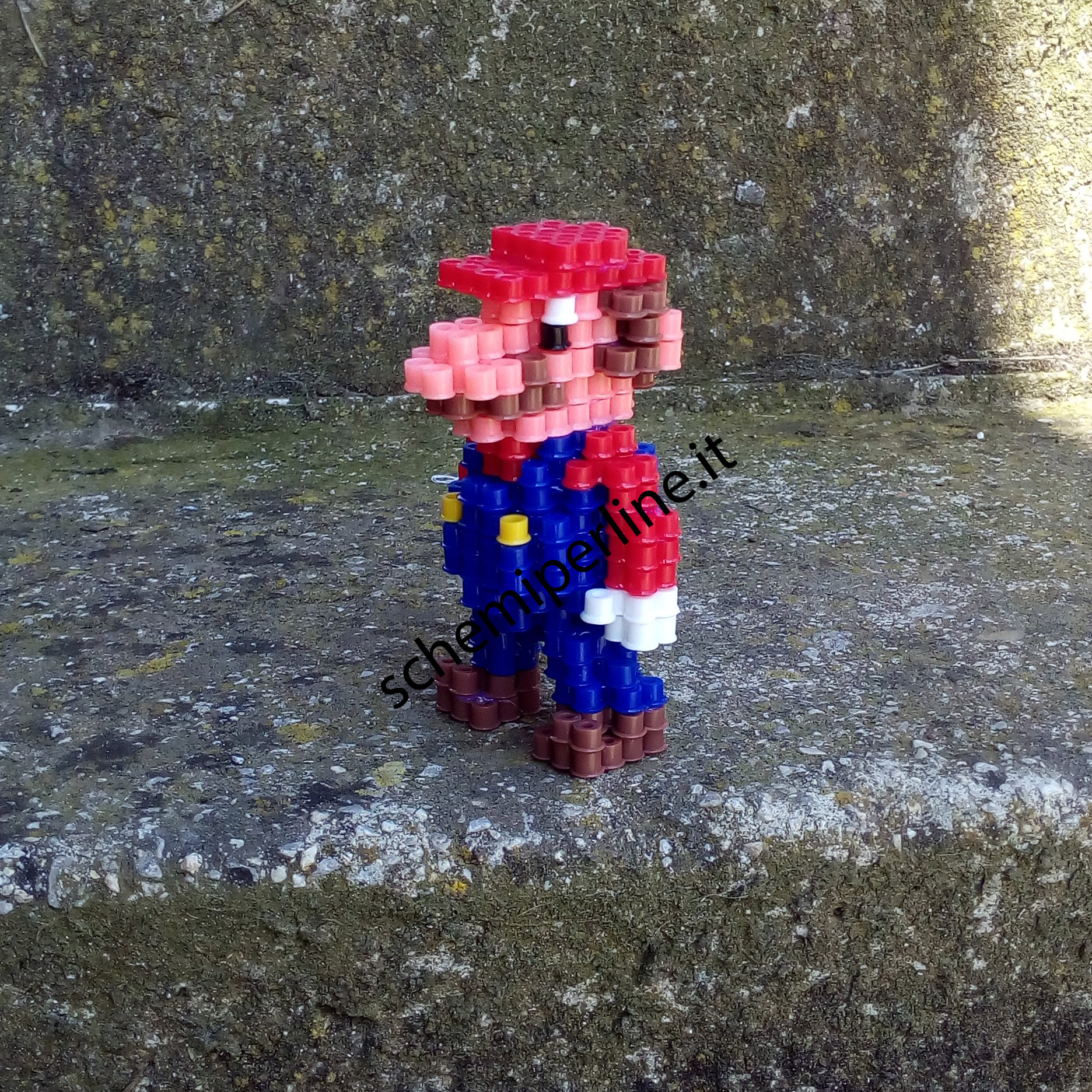 Foto del lavoro Super Mario Bros in 3D con le perline da stirare Pyssla 5