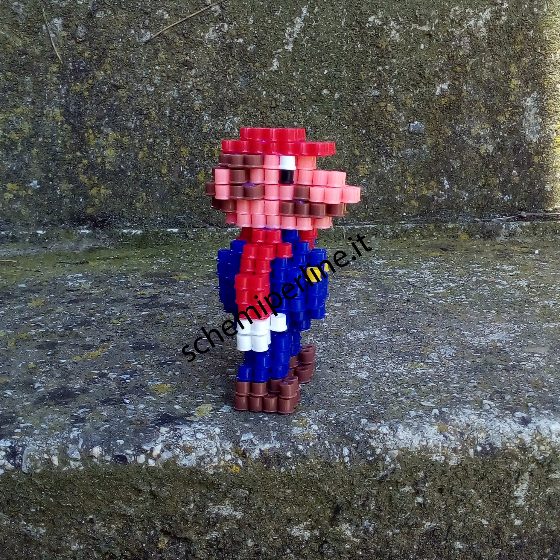 Foto del lavoro Super Mario Bros in 3D con le perline da stirare Pyssla 7
