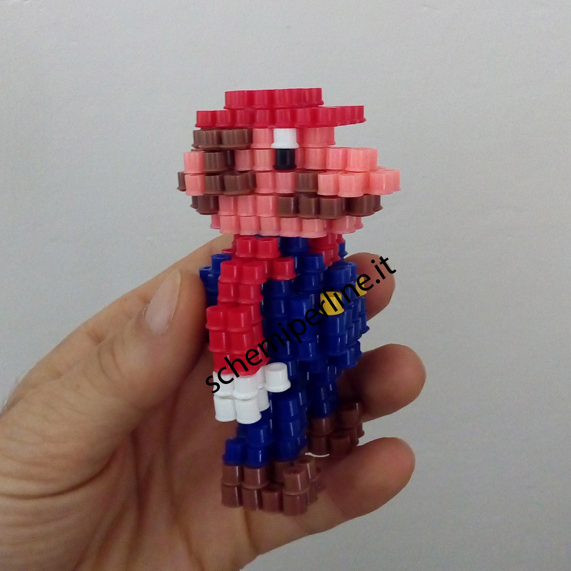 Foto del lavoro Super Mario Bros in 3D con le perline da stirare Pyssla 9