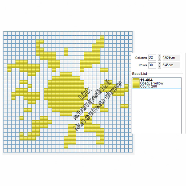 Grande Sole schema perline da stirare pyssla 30x28