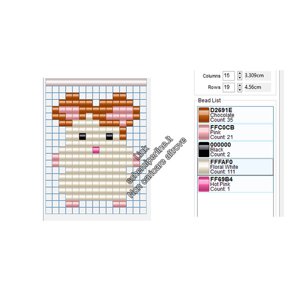 Hamtaro schema perline a fusione pyssla hama beads ses creative 13x17