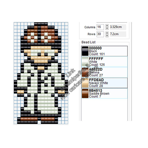 Il Dr. Neil del videogioco To The Moon schema pyssla hama beads 16x30