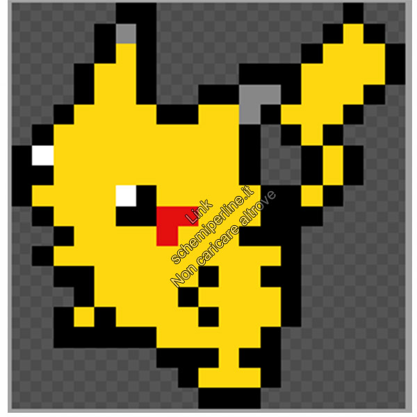 Il Pokemon Pikachu schema perline da stirare hama beads 19x20