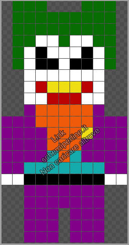 Joker schema perline a fusione Hama Beads gratis 11x21