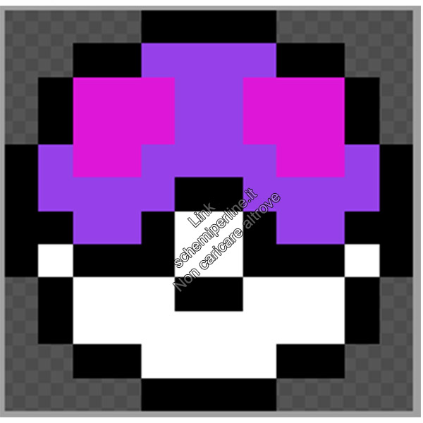 La Masterball dei Pokemon schema pyssla gratis 12x12