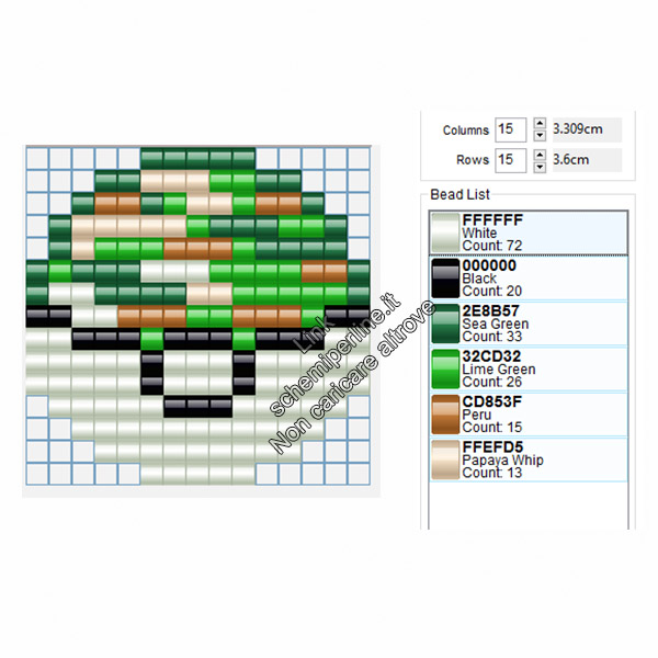 La Safariball dei Pokemon schema perline da stirare pyssla per bambini 15x15