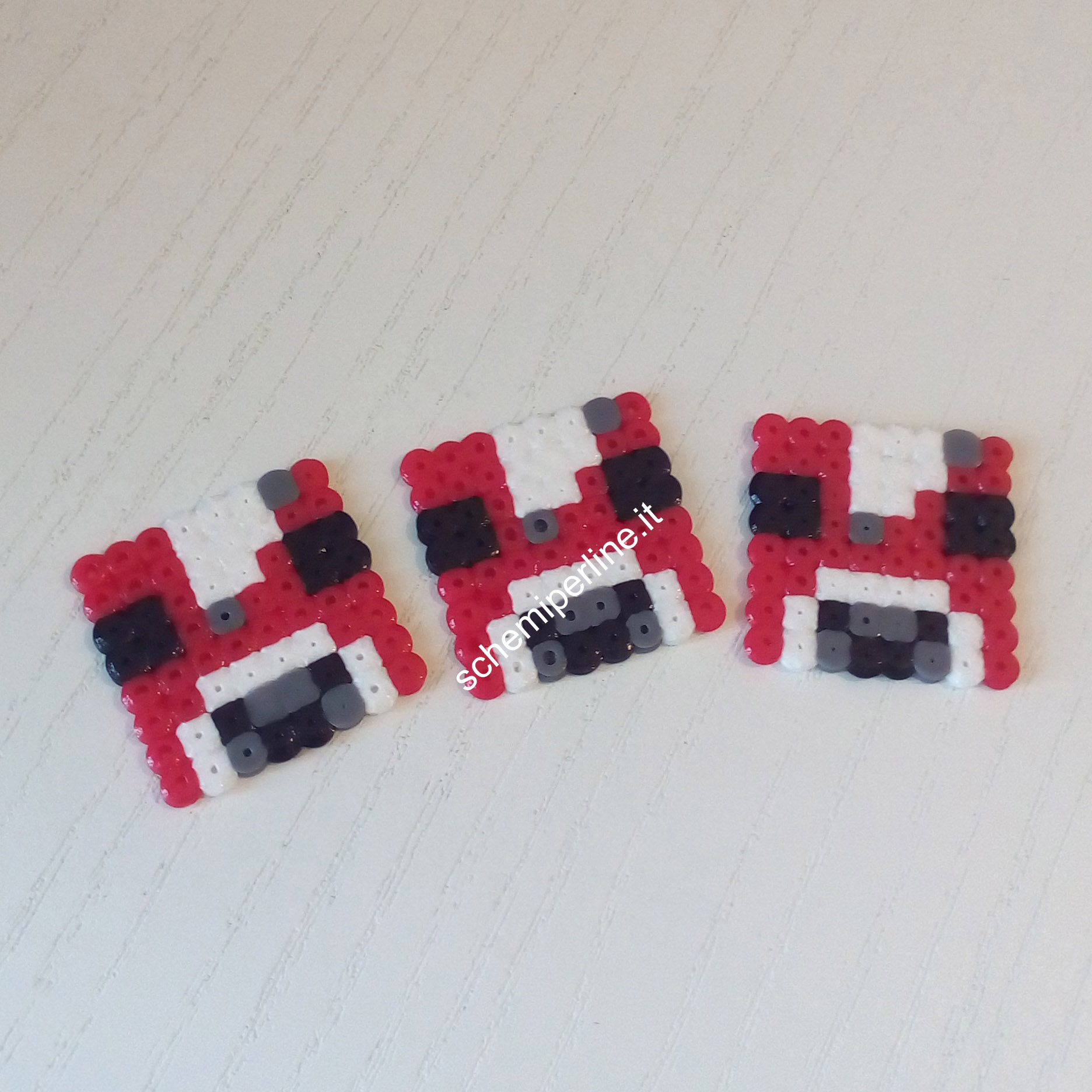 Le Mucche Fungo di Minecraft foto lavoro perline Pyssla Hama Beads