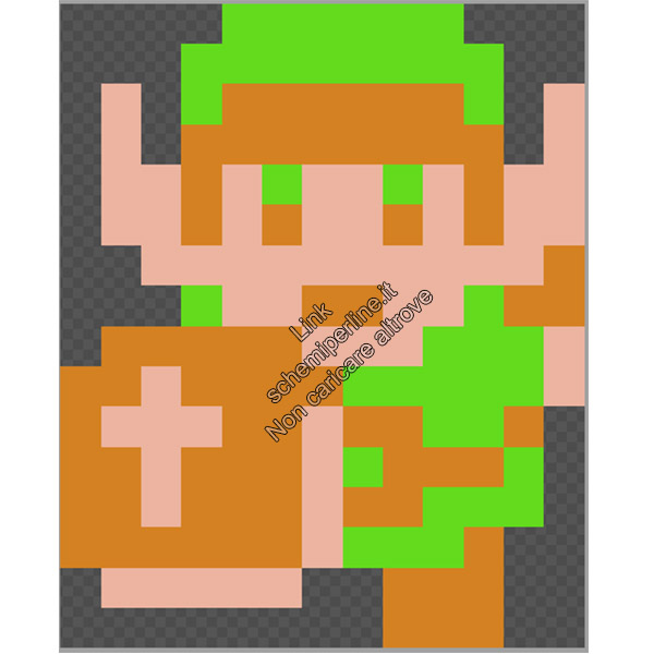 Link di The Legend Of Zelda schema hama beads pyssla 13x16