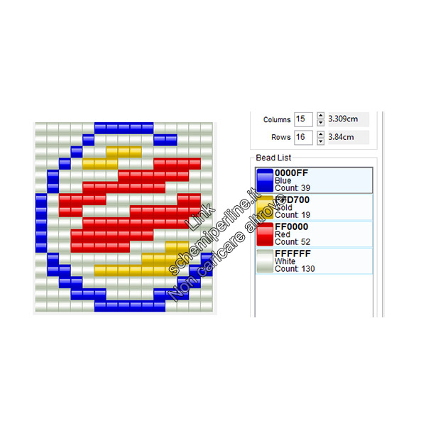 Logo Burger King schema perline a fusione Amazon Tiger 15x16