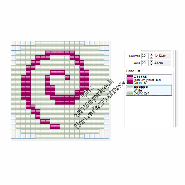 Logo Debian Linux schema perline da stirare pyssla 20x20