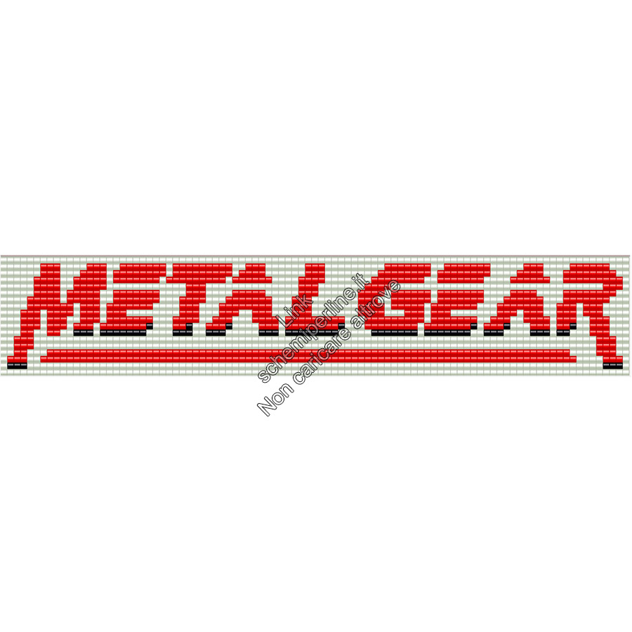 Logo Metal Gear Solid MGS schema perline da stirare pyssla amazon tiger 95x18 3