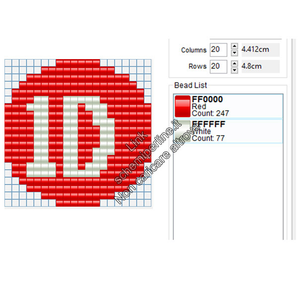 Logo One Direction schema perline Amazon Tiger Pyssla 20x20