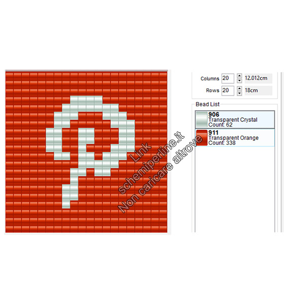 Logo Pinterest schema pyssla hama beads gratuito 20x20