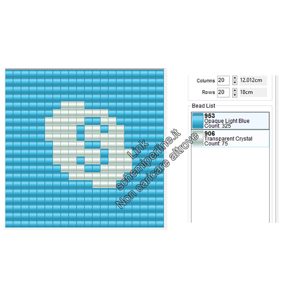 Logo Skype idea schema perline da stirare pyssla 20x20