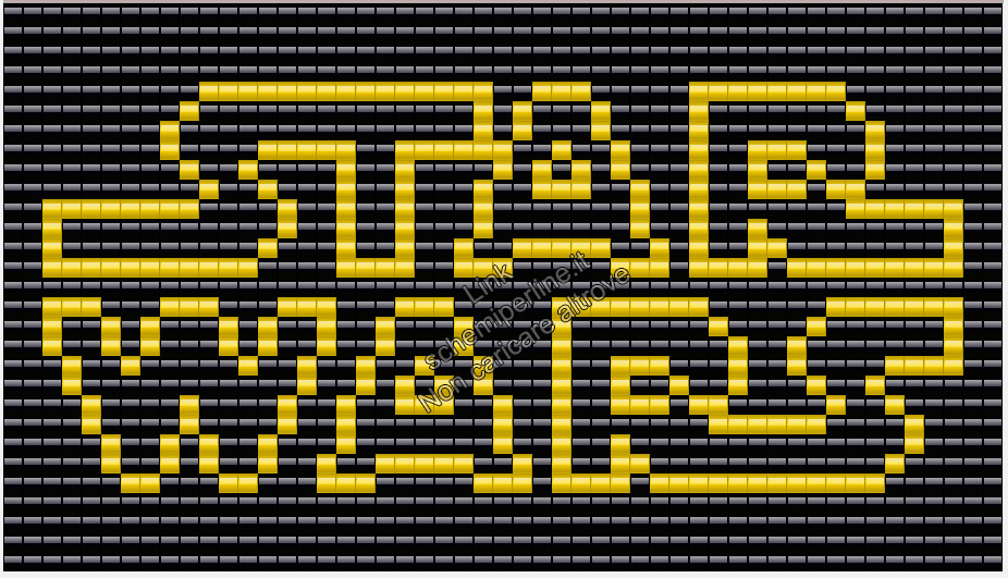 Logo Star Wars Guerre Stellari schema perline pyssla hama beads gratis 51x30 1