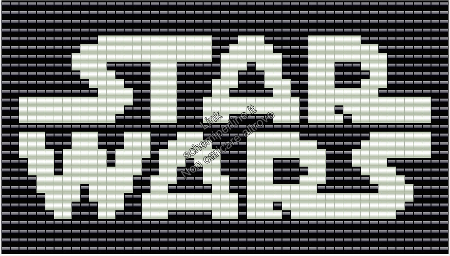 Logo Star Wars Guerre Stellari schema perline pyssla hama beads gratis 51x30 2