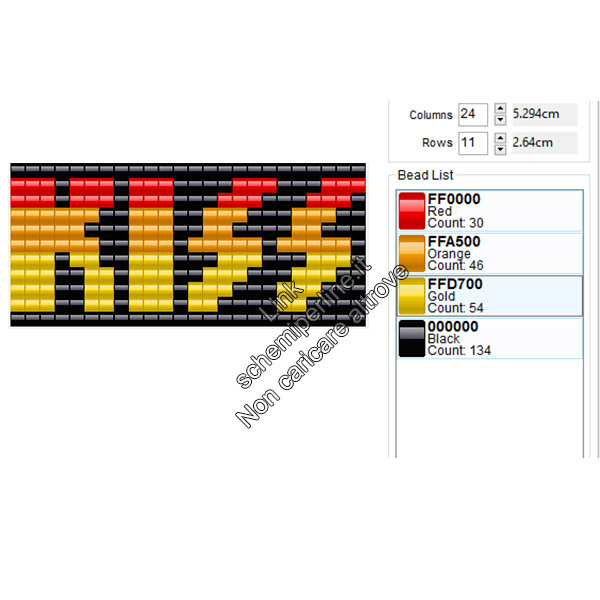 Logo dei KISS schema perline da stirare pyssla hama ses gratis 24x11