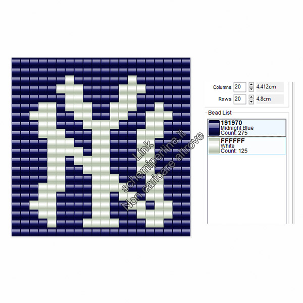 Logo dei New York Yankees squadra di baseball americano schema perline da stirare 20x20