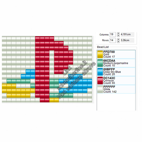 Logo della PlayStation schema perline da stirare pyssla 19x14