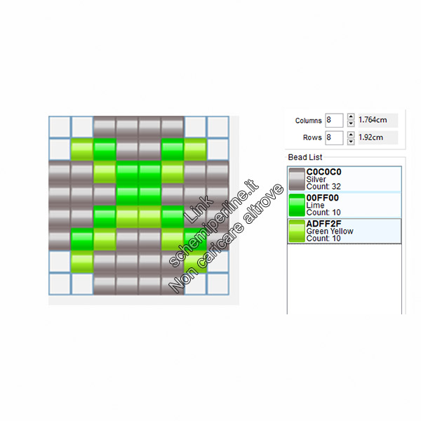 Logo della XBOX 360 schema perline da stirare Amazon Tiger Pyssla 8x8