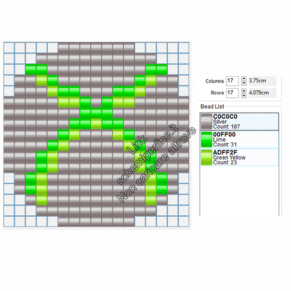 Logo della XBOX 360 schema perline hama beads 17x17