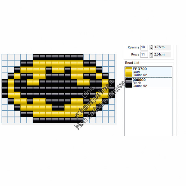 Logo di Batman schemi pyssla dei supereroi 18x11