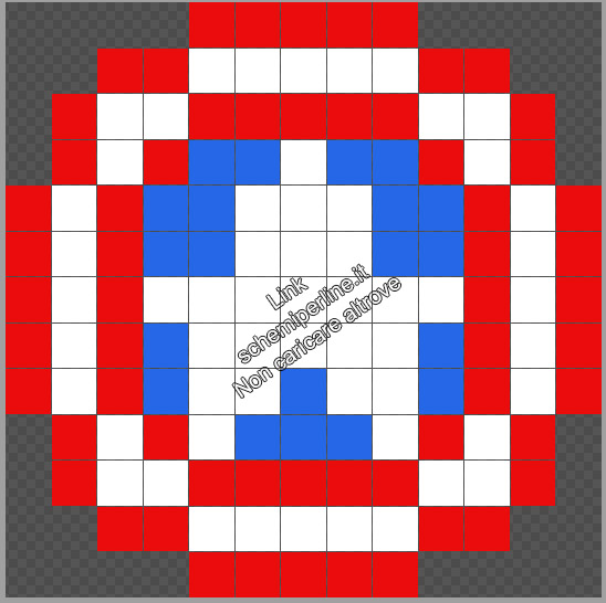 Logo di Capitan America schema Pyssla Hama Beads gratuiti 13x13