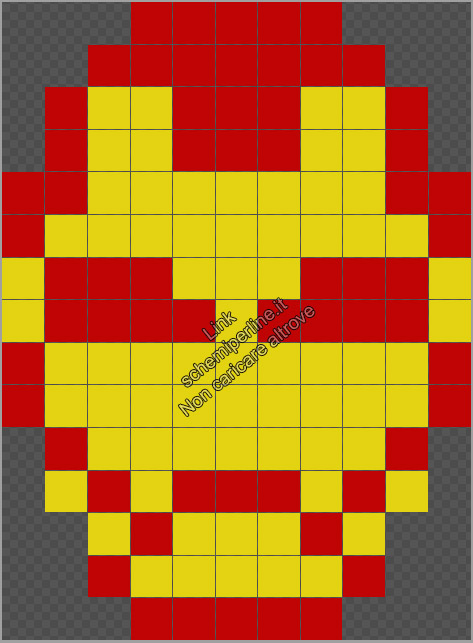 Logo di Ironman schemi gratis Pyssla perline a fusione Supereroi Marvel 11x15