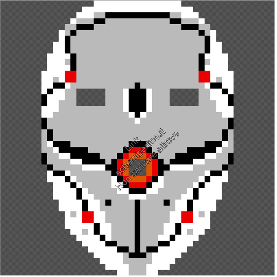 Maschera da indossare perline a fusione pyssla hama beads Gray Fox Metal Gear Solid