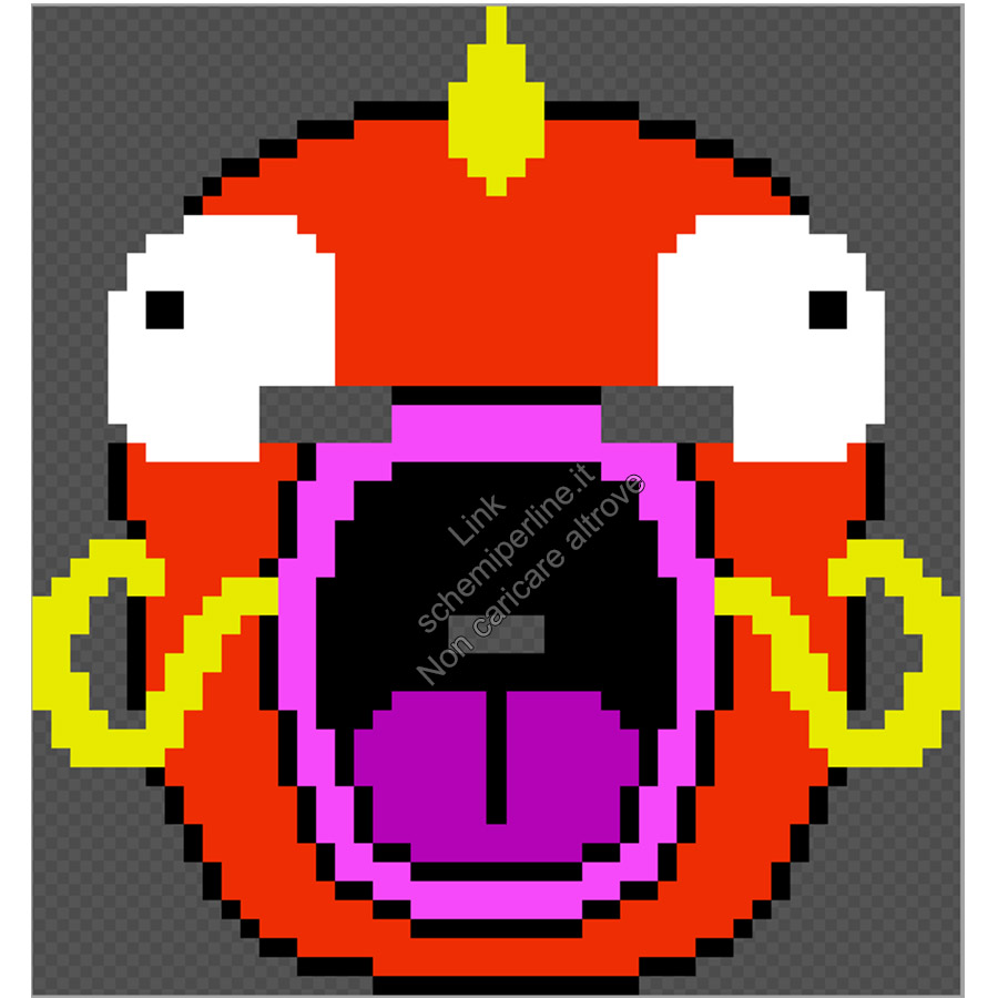 Maschera da indossare perline a fusione pyssla hama beads Pokemon Magikarp