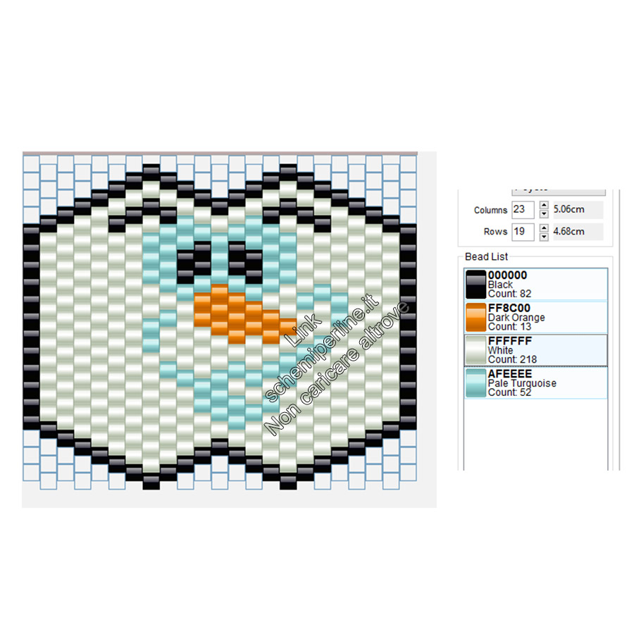 Maschera da indossare peyote brick stitch perline da stirare pyssla Disney Olaf di Frozen