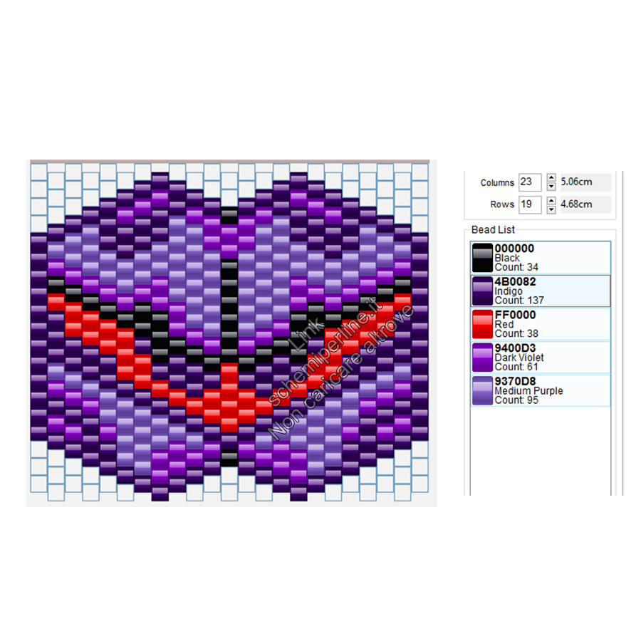 Maschera da indossare peyote brick stitch perline da stirare pyssla Evangelion Unit 03