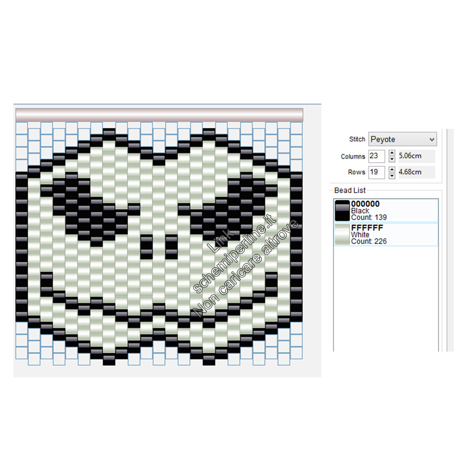 Maschera da indossare peyote brick stitch perline da stirare pyssla Jack Skeletron