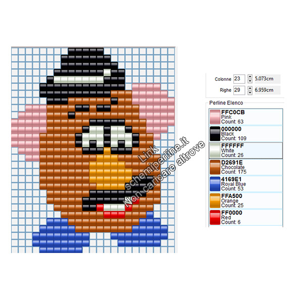 Mr. Potato di Toy Story schema pyssla hama beads gratis 23x29.jpeg